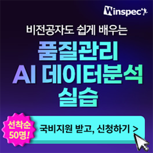 [윈스펙] 비전공자도 쉽게 배우는 품질관리 AI 데이터분석 실습
