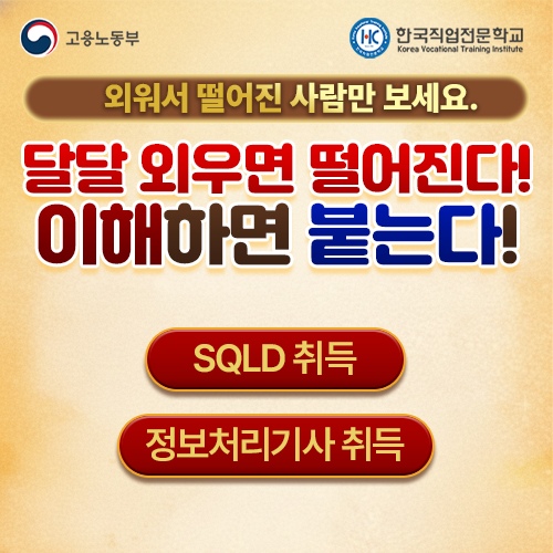 [2월 1일 개강 확정!]  SQL 개발자 자격증(SQLD)취득 과정 (2/1 ~ 2/28)